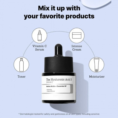 Hyaluronsäure Serum – mit 3 Arten Hyaluronsäure – für intensive Feuchtigkeit – 20ml